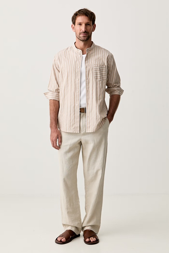United Colors of Benetton рубашка для мужчин из хлопка 5QUHUQ06Z бежевый SS26