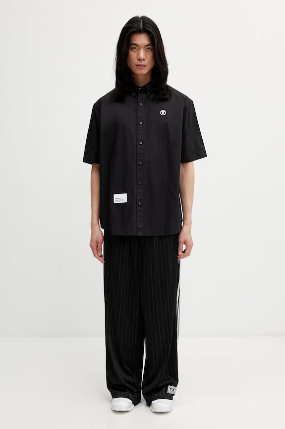 AAPE shirt cotton men's AAPSRM8561XXQ black