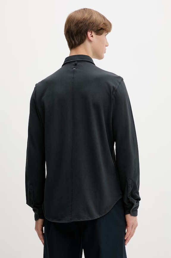 Odzież rag & bone koszula męska bawełniana RF1926SS2TM szary
