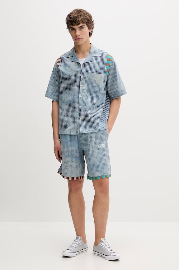 Barrow camicia in cotone S6BWUASI055 blu SS26
