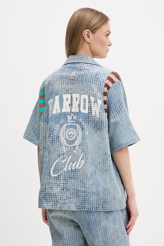 Barrow camicia in cotone S6BWUASI055 blu