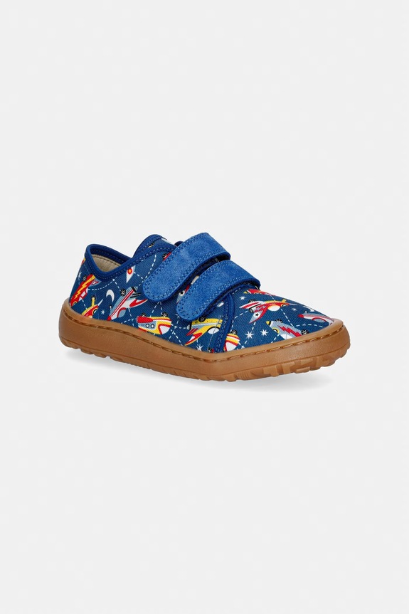 Froddo kapcie dziecięce BAREFOOT CANVAS niebieski G1700440.25.30