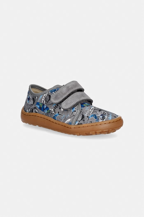 Froddo παντόφλες παιδικές BAREFOOT CANVAS γκρί G1700440.25.30