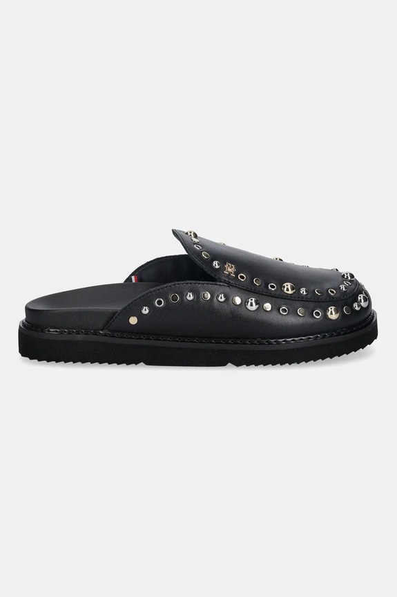 Natikače Tommy Hilfiger TH EMBELLISHED PINS MULE FW0FW09166 crna SS26