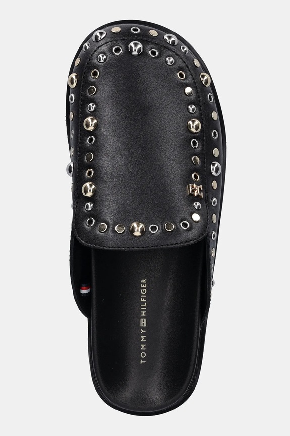 Natikače Tommy Hilfiger TH EMBELLISHED PINS MULE crna FW0FW09166