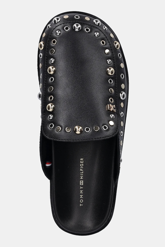 Natikače Tommy Hilfiger TH EMBELLISHED PINS MULE crna FW0FW09166