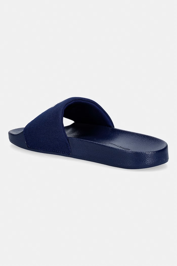 Încălțăminte Tommy Hilfiger papuci pentru femei TH SCRIPT POOL SLIDE FW0FW09286 bleumarin