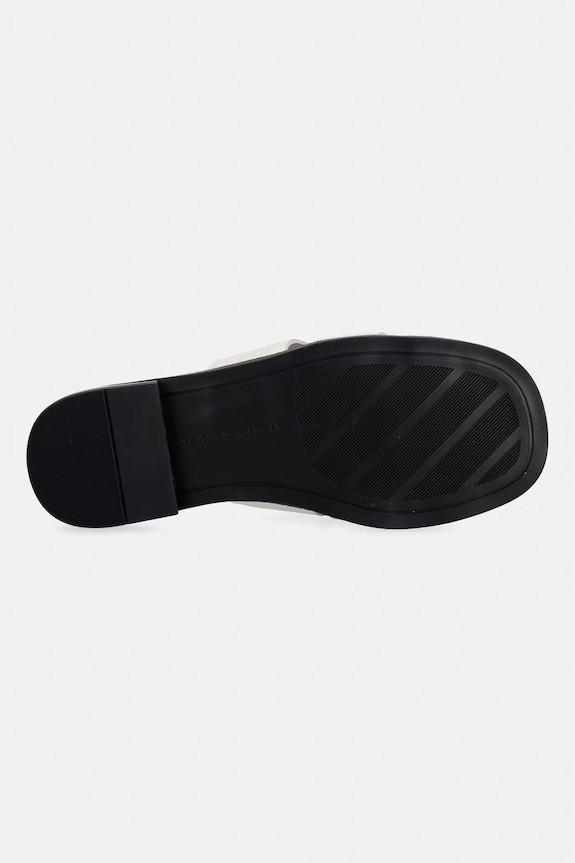 Tommy Hilfiger šľapky dámske kožené COIN LEATHER SANDAL FW0FW09126 béžová