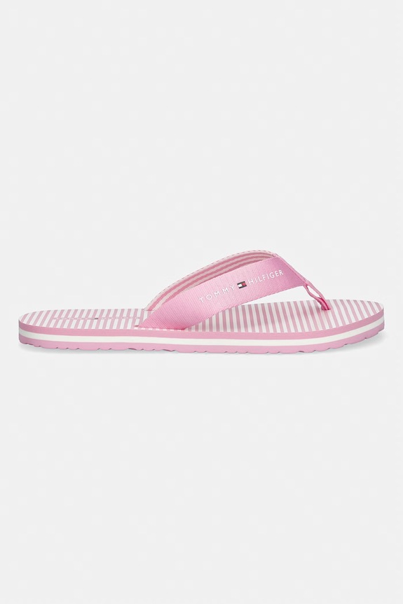 Tommy Hilfiger șlapi pentru femei TH ITHACA STRIPE SUMMER SANDAL FW0FW09192 roz SS26