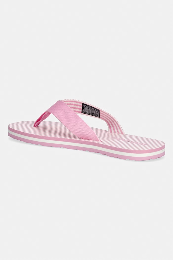Încălțăminte Tommy Hilfiger șlapi pentru femei TH ITHACA STRIPE SUMMER SANDAL FW0FW09192 roz