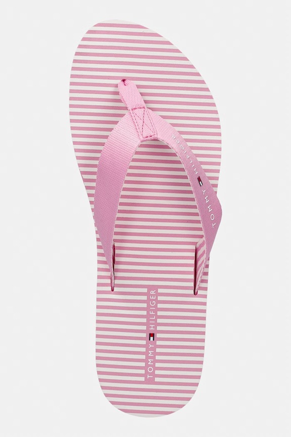 Tommy Hilfiger șlapi pentru femei TH ITHACA STRIPE SUMMER SANDAL roz FW0FW09192