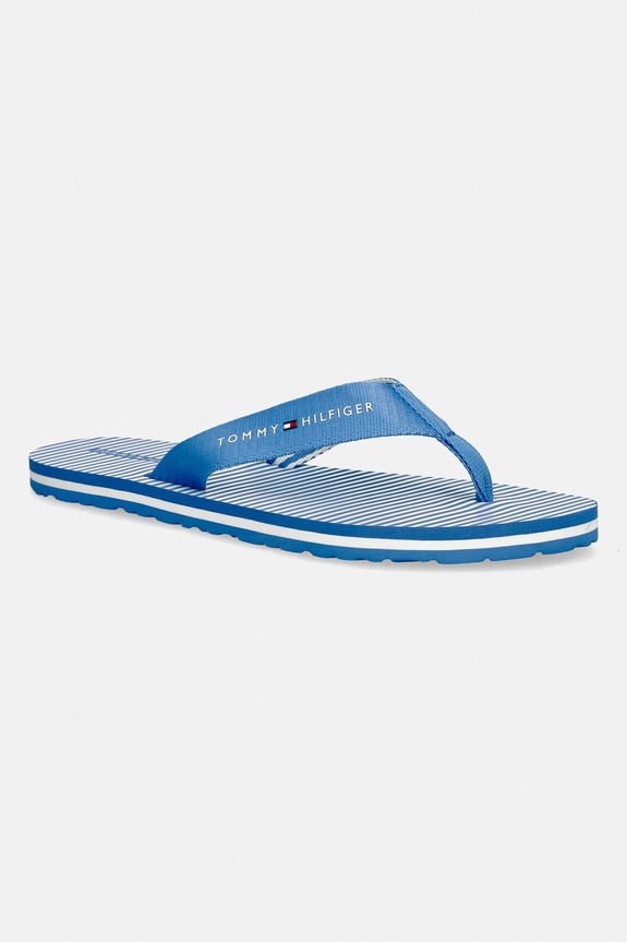 Tommy Hilfiger șlapi pentru femei TH ITHACA STRIPE SUMMER SANDAL albastru FW0FW09192
