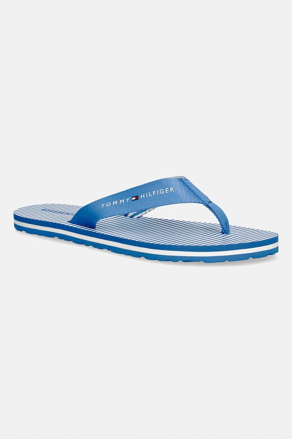 Tommy Hilfiger șlapi pentru femei TH ITHACA STRIPE SUMMER SANDAL albastru FW0FW09192