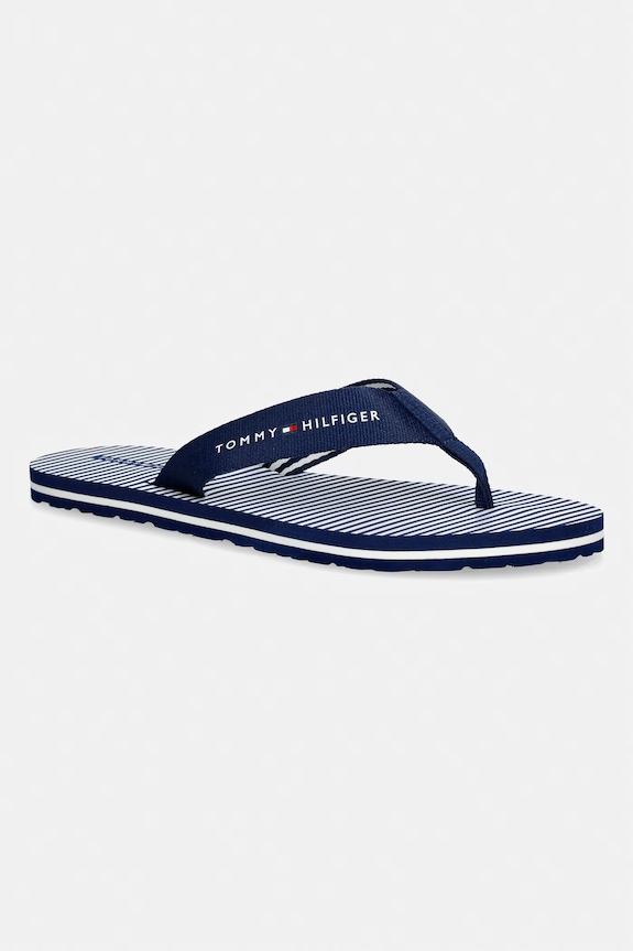 Tommy Hilfiger șlapi pentru femei TH ITHACA STRIPE SUMMER SANDAL bleumarin FW0FW09192