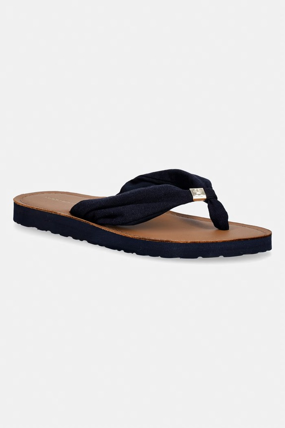 Tommy Hilfiger šľapky dámske TH LTR FOOTBED SUMMER SANDAL tmavomodrá FW0FW09194