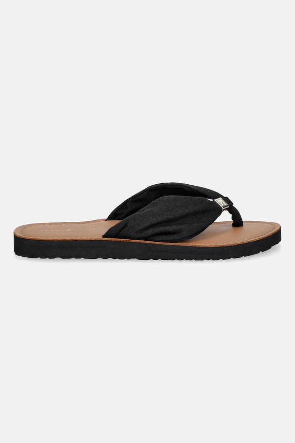 Tommy Hilfiger šľapky dámske TH LTR FOOTBED SUMMER SANDAL FW0FW09194 čierna SS26