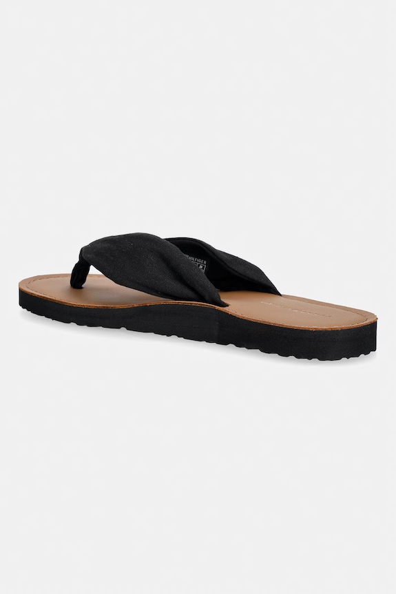 Obuv Tommy Hilfiger šľapky dámske TH LTR FOOTBED SUMMER SANDAL FW0FW09194 čierna
