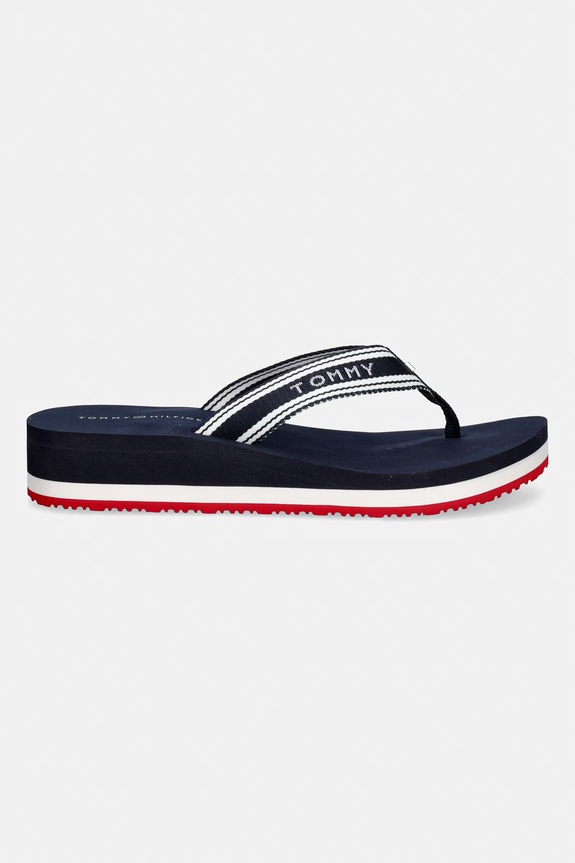 Tommy Hilfiger dámske žabky TH FLAG PRINT SUMMER SANDAL FW0FW09195 tmavomodrá SS26