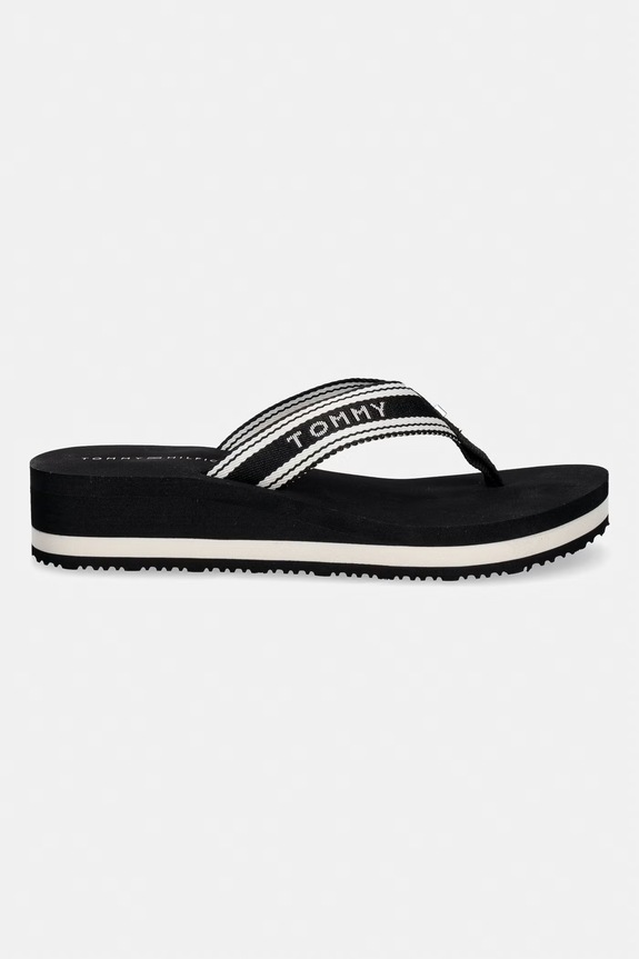 Tommy Hilfiger japonki damskie TH FLAG PRINT SUMMER SANDAL FW0FW09195 czarny SS26
