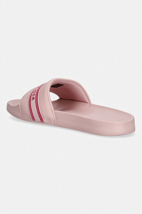 Cipők Tommy Hilfiger női uszodai papucs TH WEBBING POOL SLIDE FW0FW09359 rózsaszín
