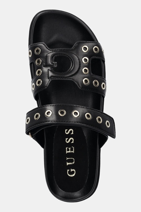 Παντόφλες Guess FASHIE μαύρο FLPFAS.ELE03.BLACK