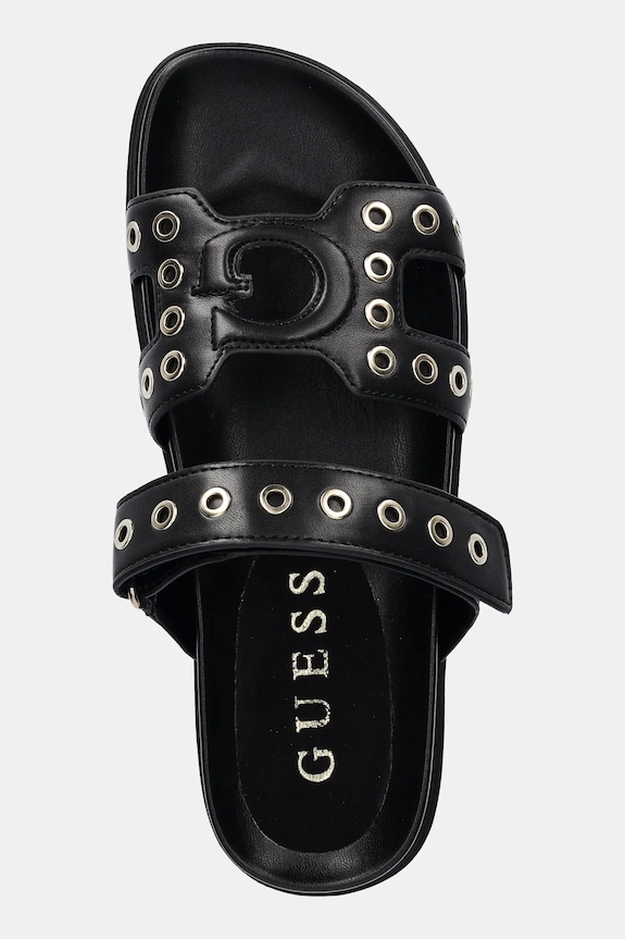 Παντόφλες Guess FASHIE μαύρο FLPFAS.ELE03.BLACK