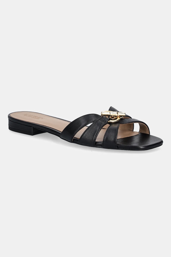 Kožne natikače Lauren Ralph Lauren Blike Slide ostalo crna 802982875002.001