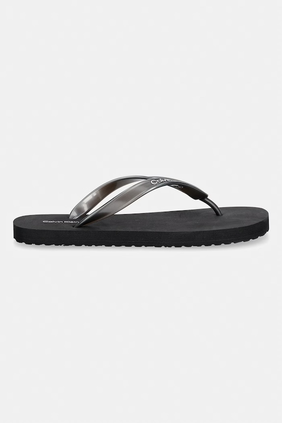 Calvin Klein Σαγιονάρες δίχαλες γυναικείες FLIP FLOP TPU METALLIC HW0HW02956 μαύρο SS26