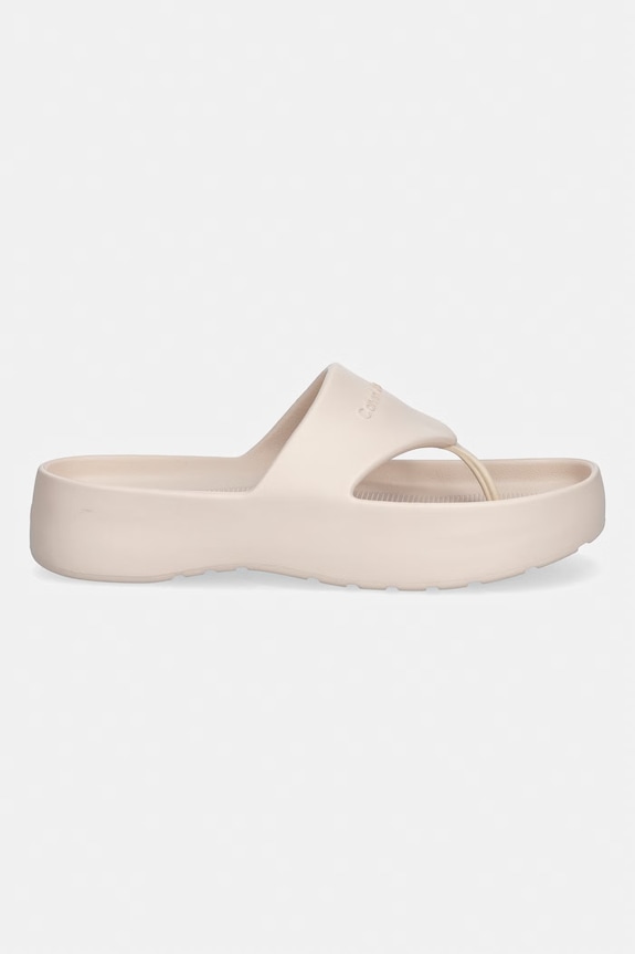 Calvin Klein Γυναικείες σαγιονάρες δίχαλο ONE PIECE EVA FLIP FLOP THONG HW0HW02957 μπεζ SS26