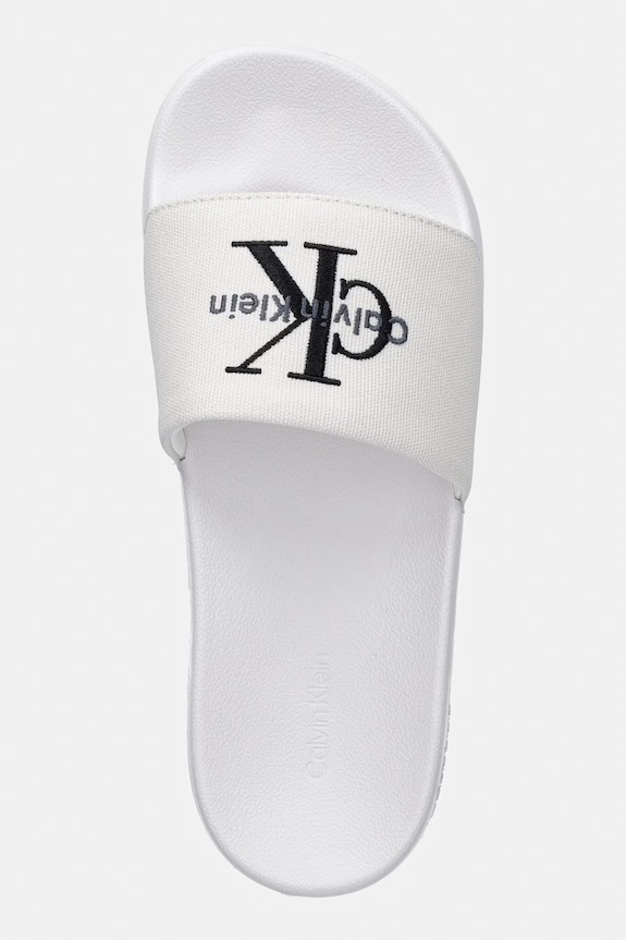Calvin Klein σαγιονάρες Γυναικεία ESS SLIDE CV λευκό HW0HW02958