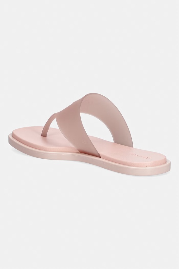 Încălțăminte Calvin Klein șlapi pentru femei JELLY SANDAL THONG MAT TRAN TPU HW0HW02964 roz
