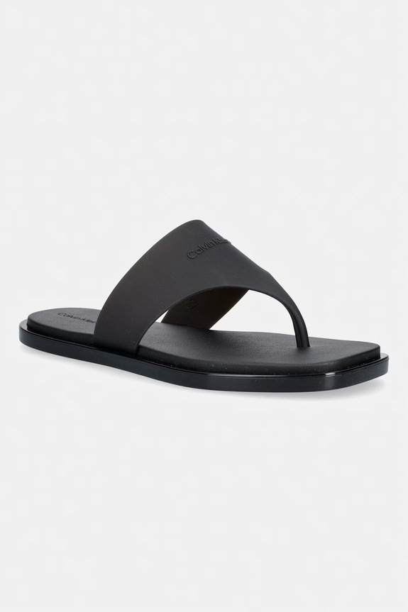 Calvin Klein žabky dámské JELLY SANDAL THONG MAT TRAN TPU černá HW0HW02964