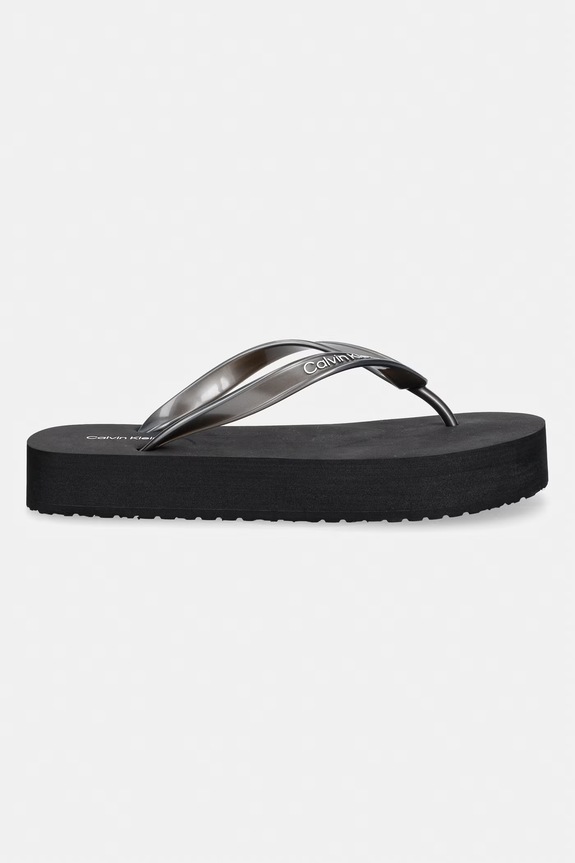 Calvin Klein japanke za žene FLATFORM FLIP FLOP MET TPU HW0HW03120 crna SS26