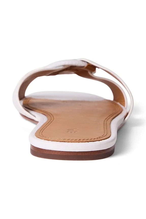 Boty Kožené pantofle Polo Ralph Lauren Plo Rng Br Sandal 818955858004.100 bílá