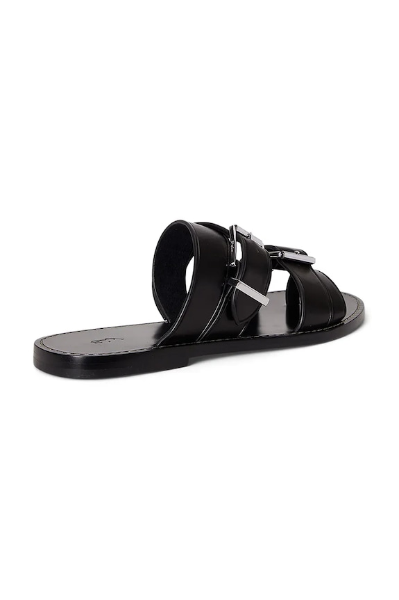 Încălțăminte Polo Ralph Lauren șlapi de piele Bkle Slide 818P01589002.001 negru