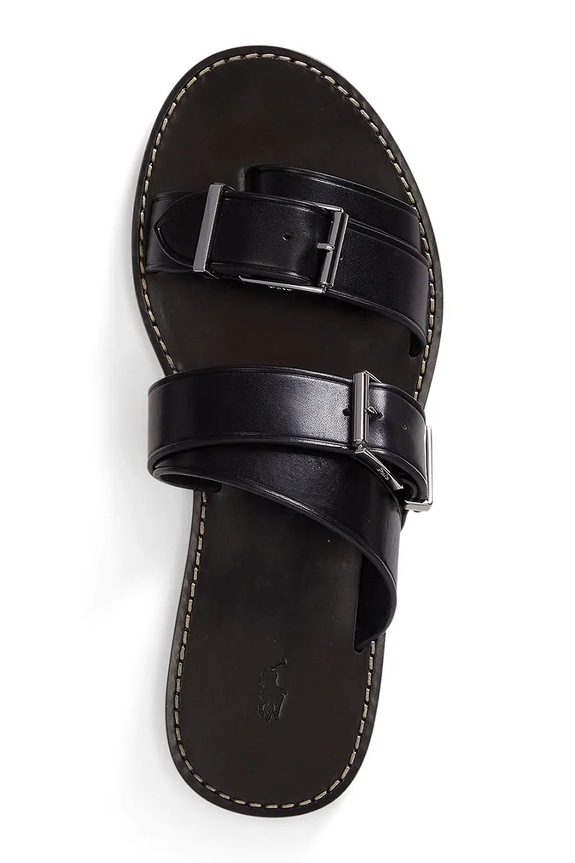 Polo Ralph Lauren șlapi de piele Bkle Slide negru 818P01589002.001