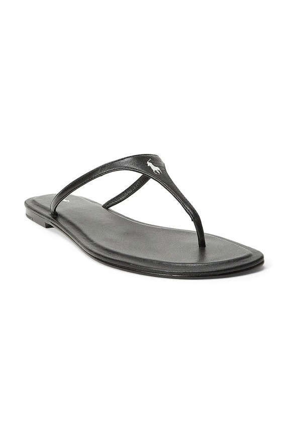 Polo Ralph Lauren șlapi de piele Ply Thng Snd 818P01594001.001 negru SS26