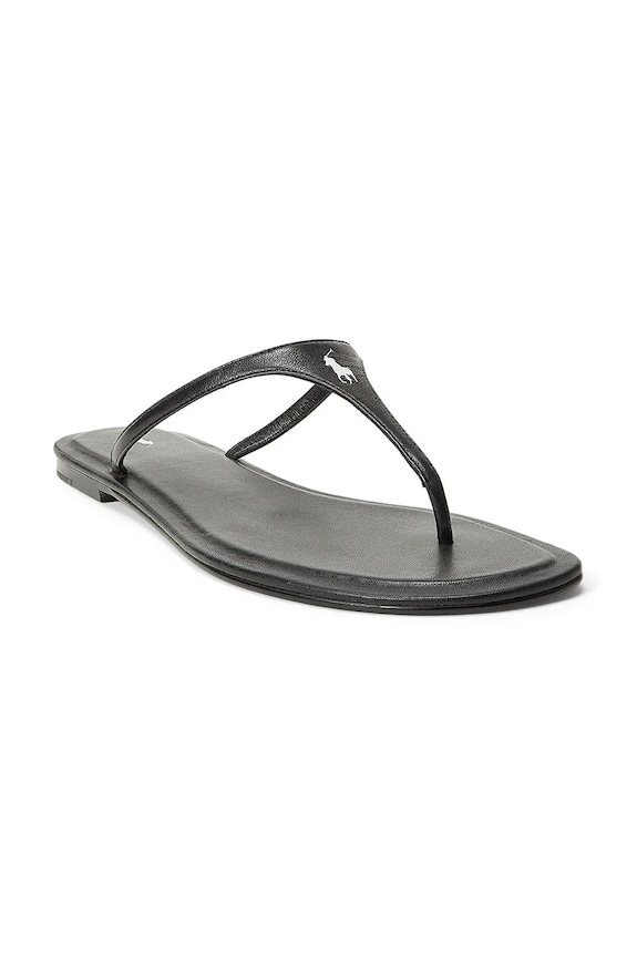 Polo Ralph Lauren șlapi de piele Ply Thng Snd 818P01594001.001 negru SS26