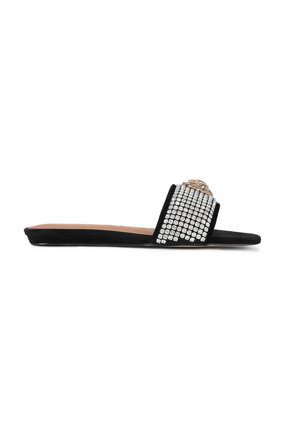 Kurt Geiger London bőr papucs Kensington C Flat Sandal nappa bőr ezüst 5382209209