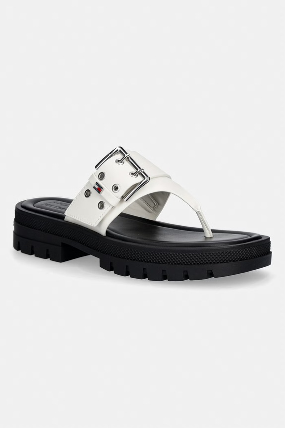 Tommy Jeans σαγιονάρες δίχαλες Γυναικείες TJW BUCKLE SANDAL λευκό EN0EN02948