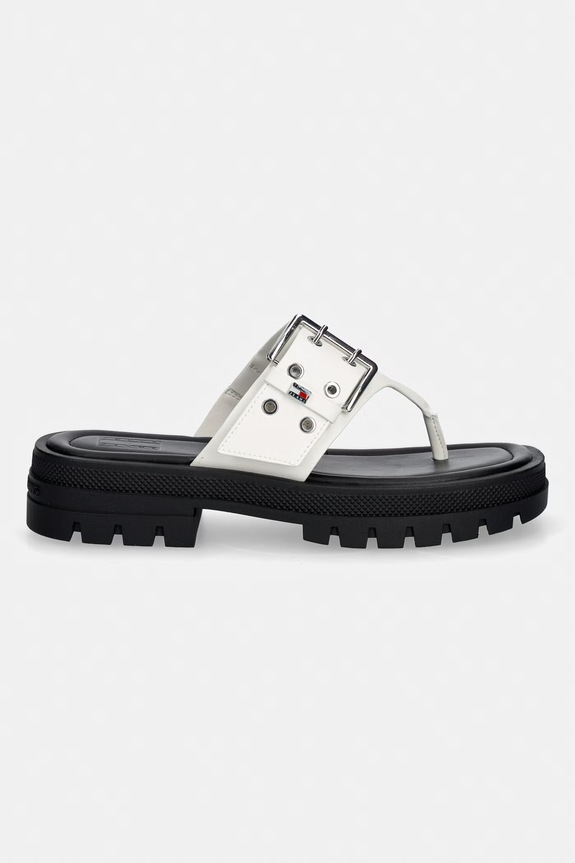 Tommy Jeans σαγιονάρες δίχαλες Γυναικείες TJW BUCKLE SANDAL EN0EN02948 λευκό SS26