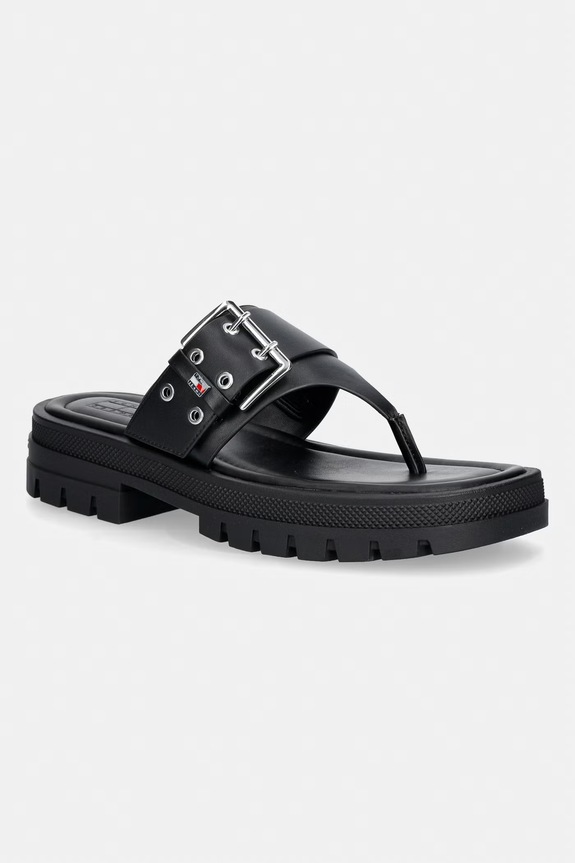 Tommy Jeans σαγιονάρες δίχαλο Γυναικεία TJW BUCKLE SANDAL μαύρο EN0EN02948