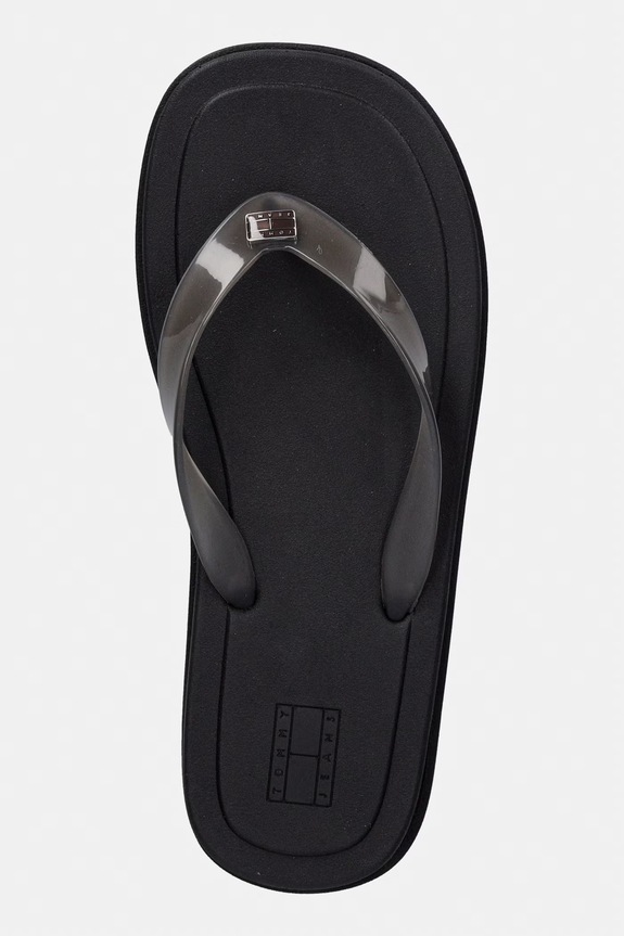 Tommy Jeans šľapky dámske TJW CLEATED JELLY SUMMER SANDAL čierna EN0EN02954