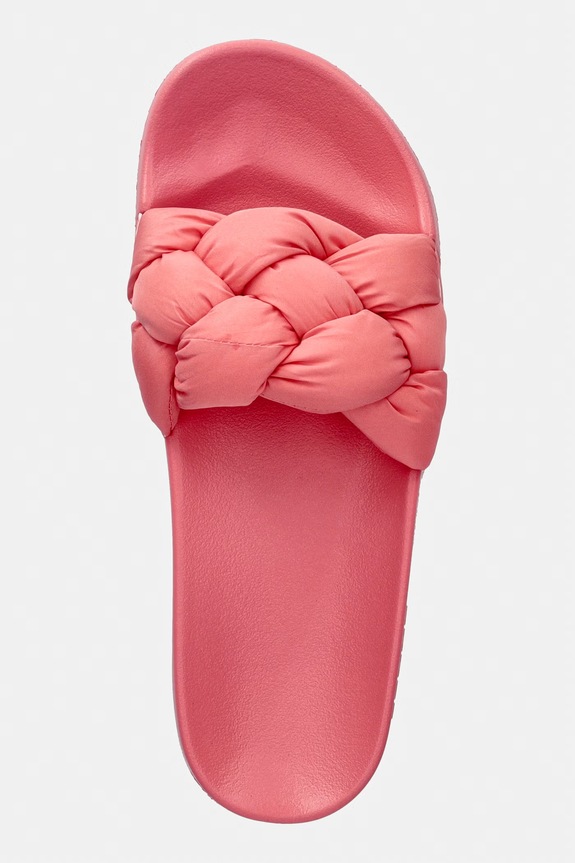Tommy Jeans klapki damskie TJW BRAIDED SLIDES różowy EN0EN02975