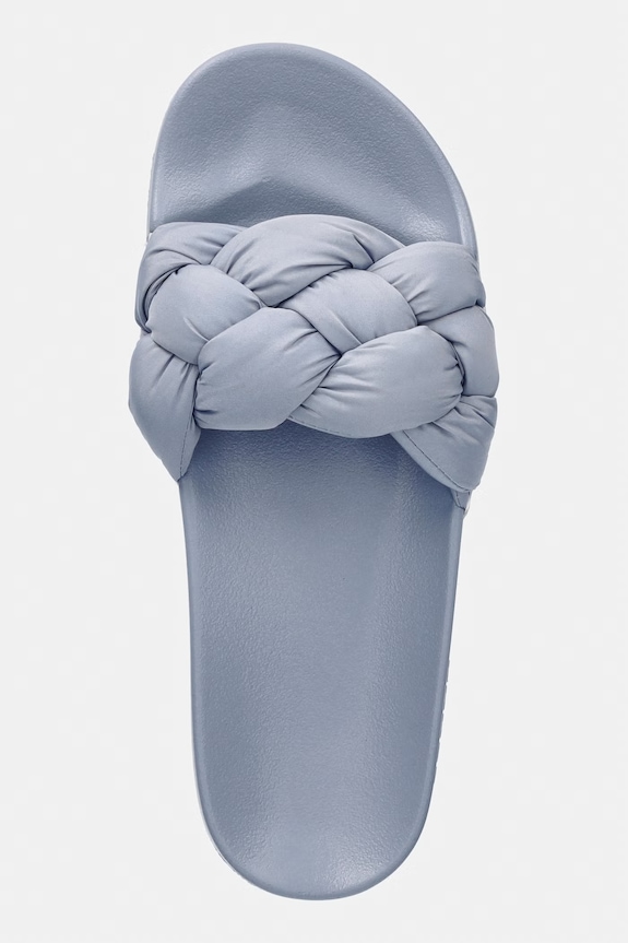 Tommy Jeans klapki damskie TJW BRAIDED SLIDES niebieski EN0EN02975