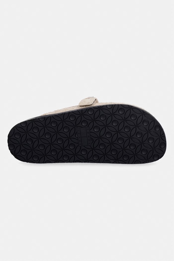 Tommy Jeans klapki mules damskie zamszowe TJW COMFORT SUEDE MULE EN0EN03038 beżowy