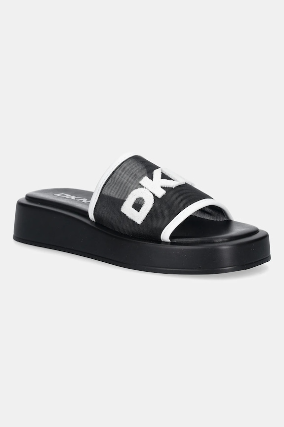 Šľapky Dkny Orion Logo Mesh textilný čierna K1643577.005