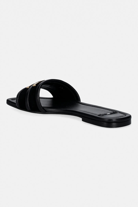 Încălțăminte Elisabetta Franchi papuci din piele SA72L61E2.110 negru