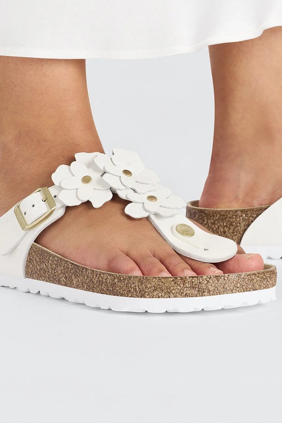 Birkenstock șlapi de damă din piele Gizeh 1026735