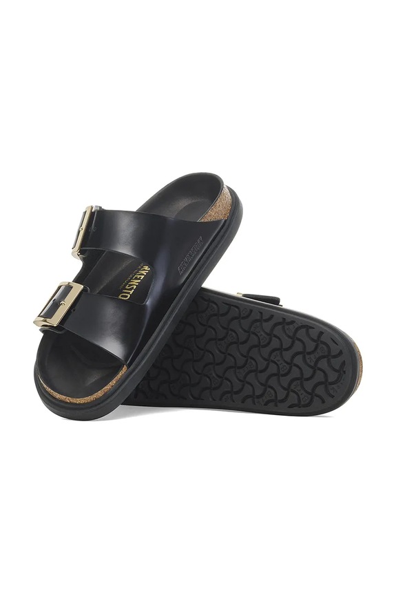Birkenstock σαγιονάρες Γυναικεία δερμάτινες Arizona μαύρο 1029364
